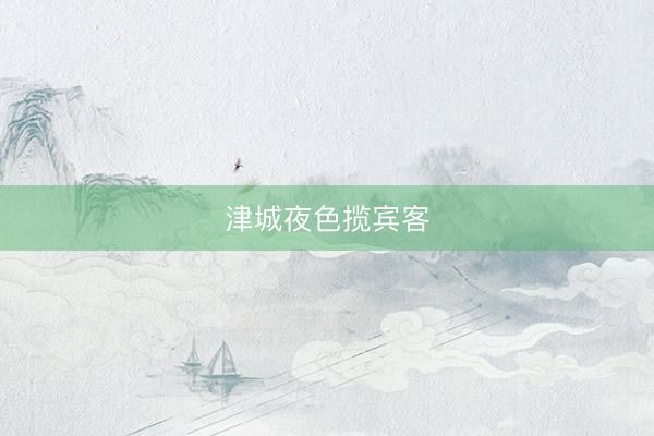 津城夜色揽宾客