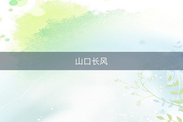 山口长风