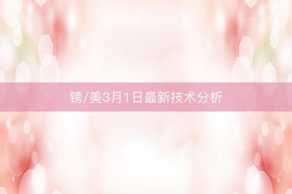 镑/美3月1日最新技术分析