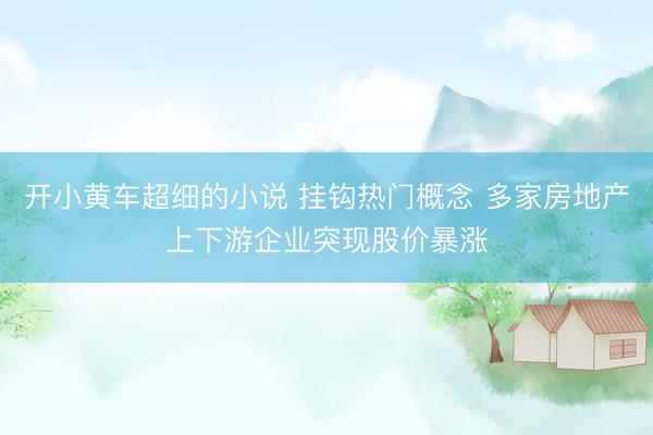 开小黄车超细的小说 挂钩热门概念 多家房地产上下游企业突现股价暴涨