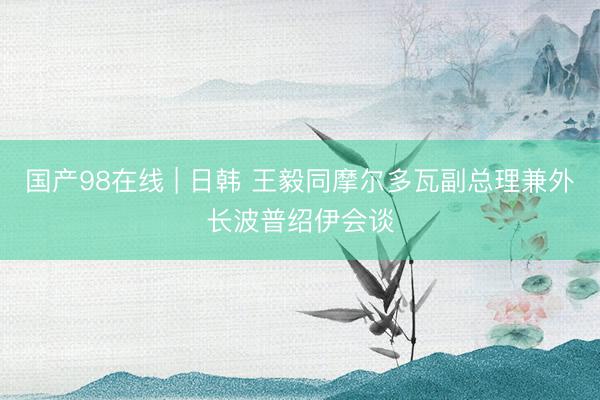 国产98在线 | 日韩 王毅同摩尔多瓦副总理兼外长波普绍伊会谈