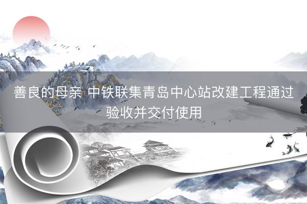 善良的母亲 中铁联集青岛中心站改建工程通过验收并交付使用