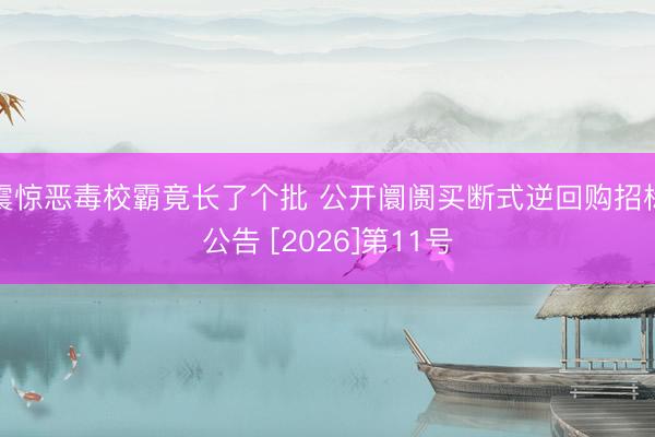 震惊恶毒校霸竟长了个批 公开阛阓买断式逆回购招标公告 [2026]第11号