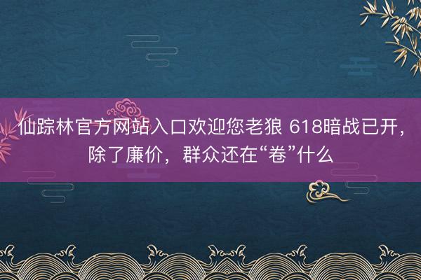 仙踪林官方网站入口欢迎您老狼 618暗战已开，除了廉价，群众还在“卷”什么