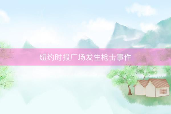 纽约时报广场发生枪击事件