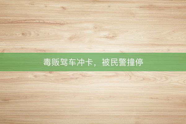毒贩驾车冲卡，被民警撞停
